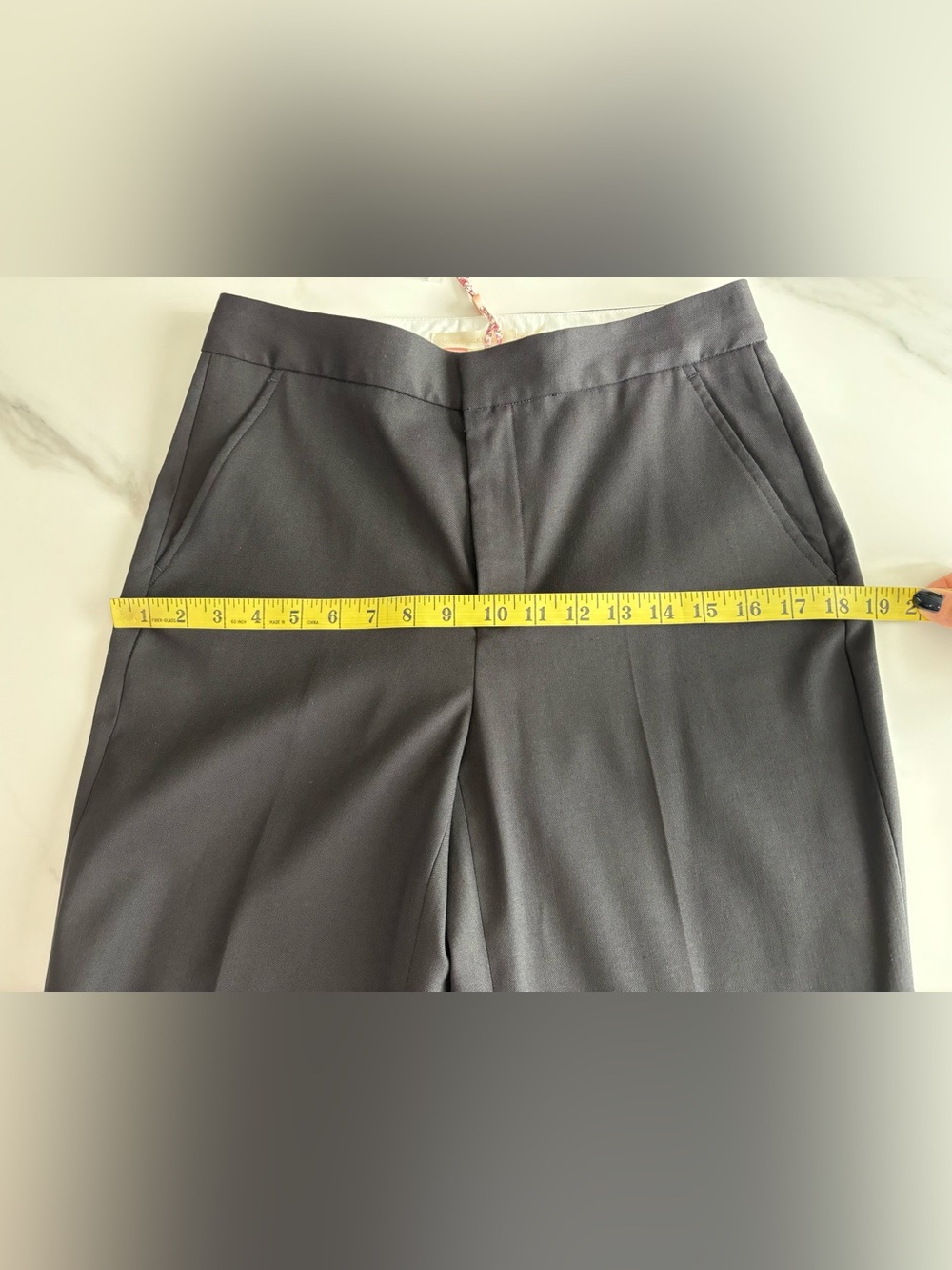 Loveshackfancy Severine Wool Classic Black Straight-Leg Dress Pants Sz US 4 - Picture 9 of 13